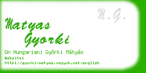 matyas gyorki business card